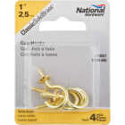 National V2021 1 In. Solid Brass Series Cup Hook (4 Count) Image 2