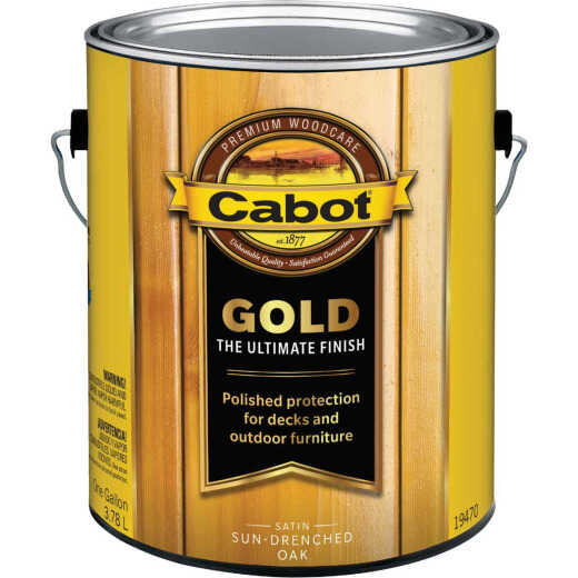 Cabot Gold Low VOC Exterior Stain, Sun-Drenched Oak, 1 Gal.